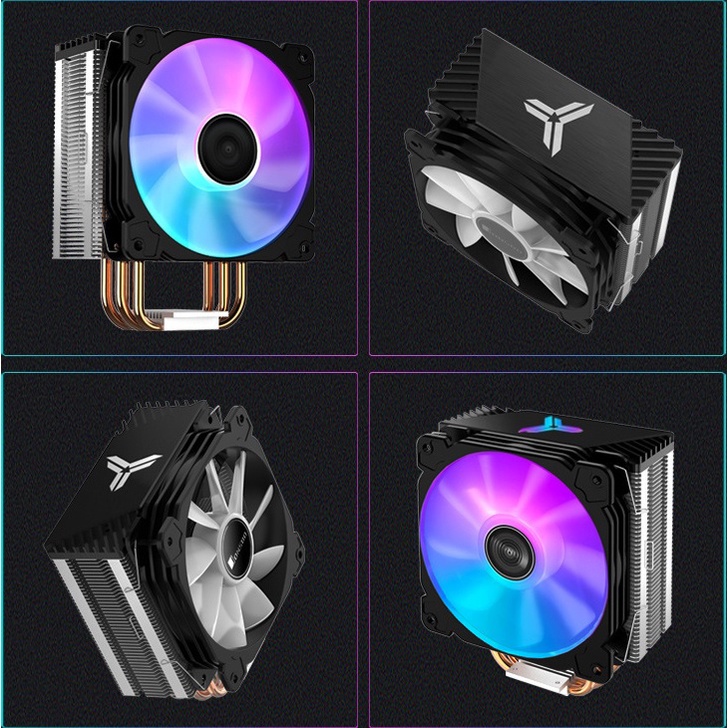 Quạt Tản Nhiệt CPU Jonsbo CR-1000Evo Black Led RGB 4 Ống Đồng - Hàng Fullbox