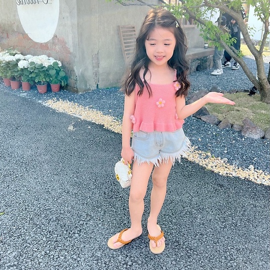 Quần Short Denim Thời Trang Cá Tính Cho Bé Gái