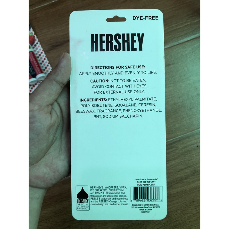 Son dưỡng Hershey mùi thơm-hàng mỹ