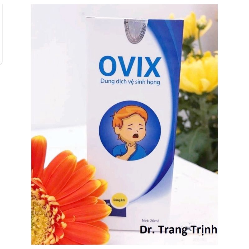 Xịt họng Ovix 20 ml ngăn ngừa viêm họng, viêm amydal, viêm VA