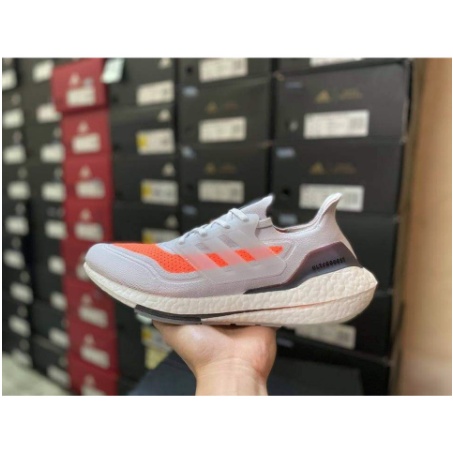 Freeship + Full box Giày Thể Thao Nam Adidas Ultraboost 21 - Sneaker 2021 - Siêu Hot - Siêu nhẹ - MÀU XÁM CAM