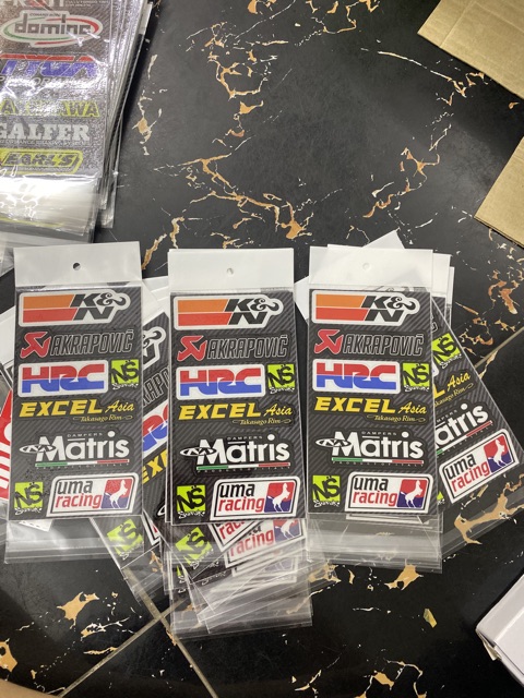 Tem dán xe chữ Hrc,excel,matris,uma...