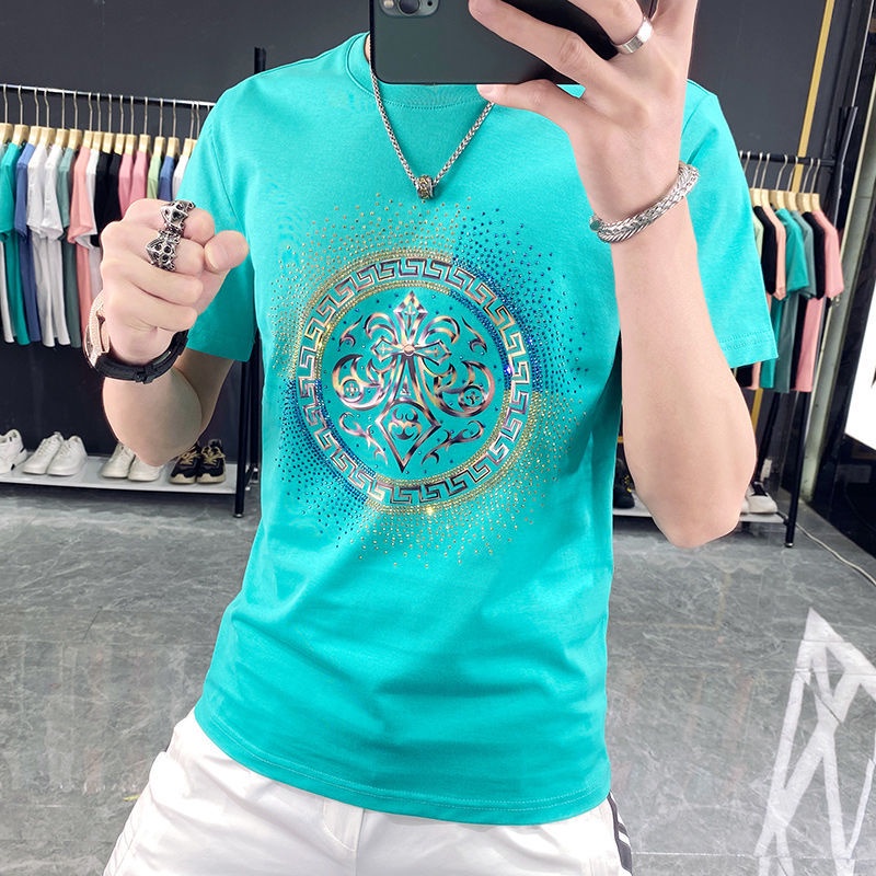 Áo Thun Tay Ngắn Cổ Tròn Chất Liệu Cotton Nguyên Chất Thời Trang Trẻ Trung Dễ Phối Đồ