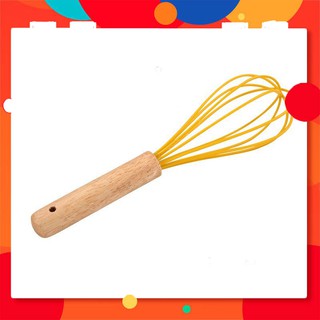 Phới lồng đánh trứng, cây đánh trứng mini cầm tay dễ thương cán gỗ