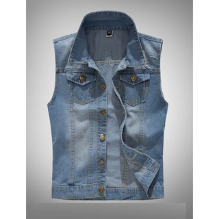 Áo Khoác Denim Sát Nách Cho Nam