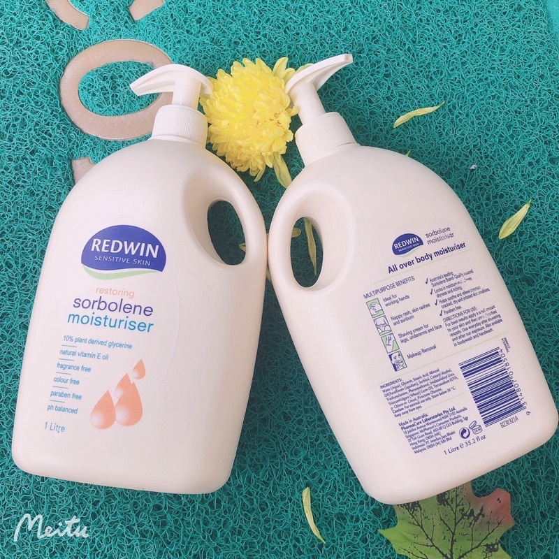 Kem dưỡng ẩm toàn thân  Redwin Sorbolene Moisturiser Restoring With Vitamin E Úc