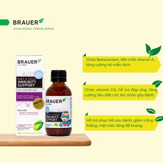 Brauer Hỗ trợ Tăng cường Hệ miễn dịch dạng siro 100ML [Date 30.05.2022-Không Vỏ]