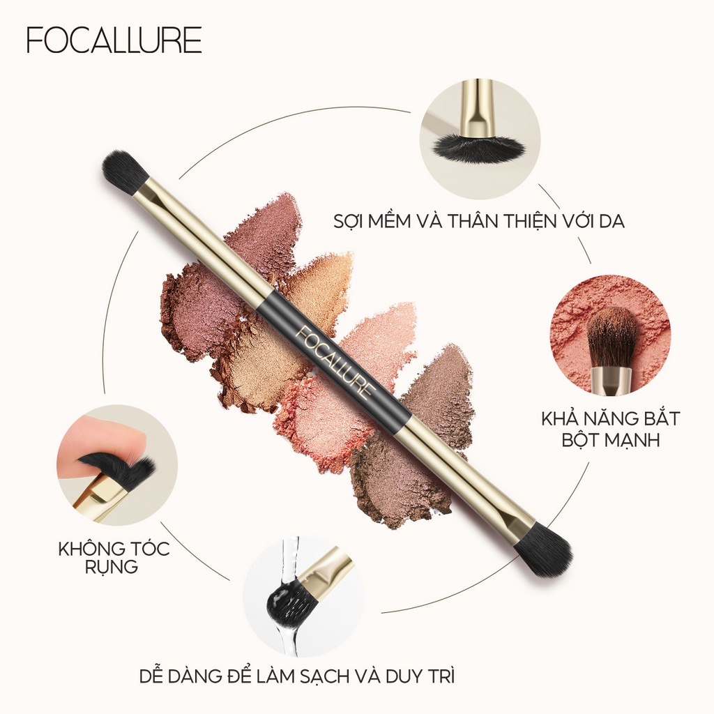 Cọ trang điểm FOCALLURE 25g nhỏ gọn tiện lợi