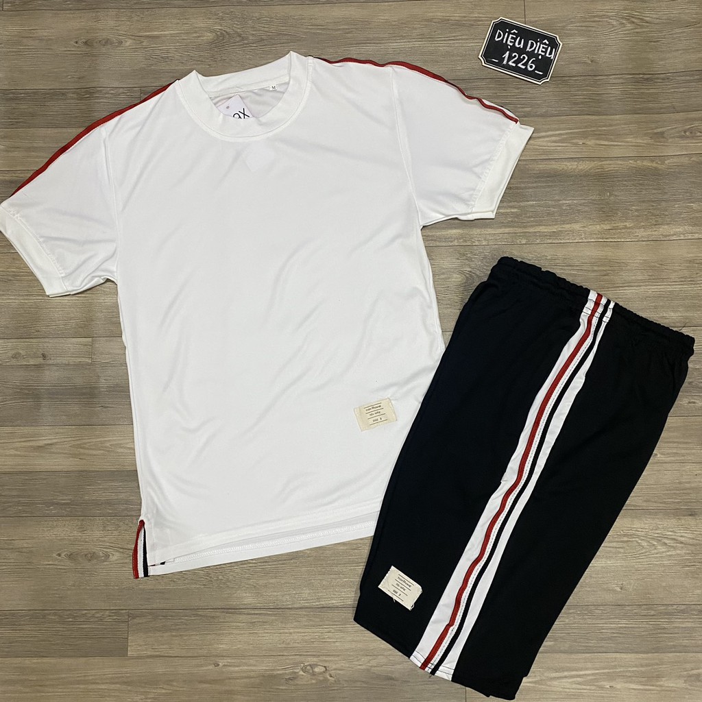 BỘ ĐỒ NAM BỘ HÈ NAM THỂ THAO XẺ TÀ MIX KẺ SỌC kèm ảnh thật | BigBuy360 - bigbuy360.vn