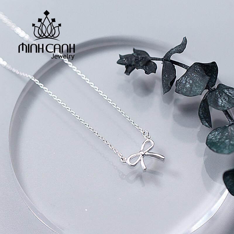 Dây Chuyền Bạc Họa Tiết Hình Nơ - Minh Canh Jewelry
