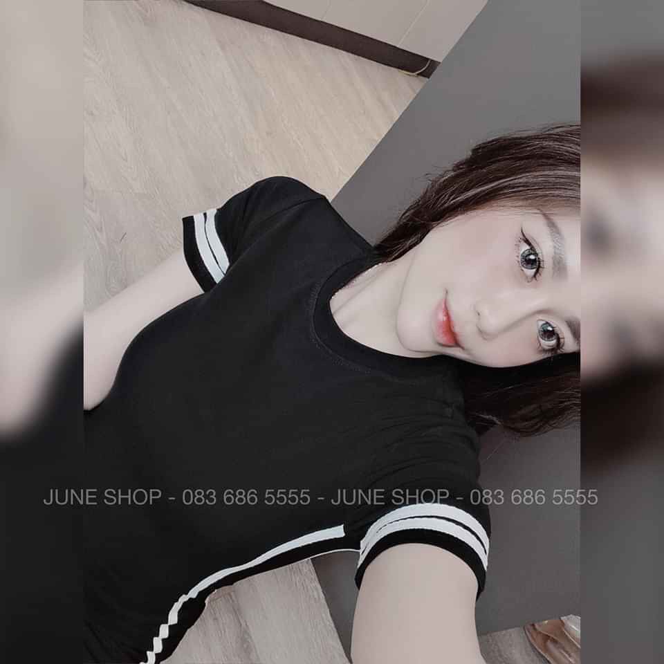 váy body cộc tay chạy sọc chất zip | BigBuy360 - bigbuy360.vn