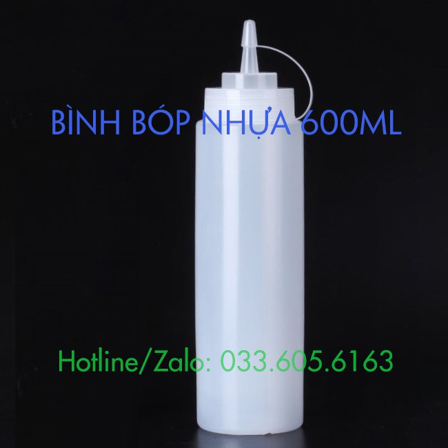 Bình bóp nhựa đựng Tương ớt, Tương cà, Sữa đặc có đầu nhọn