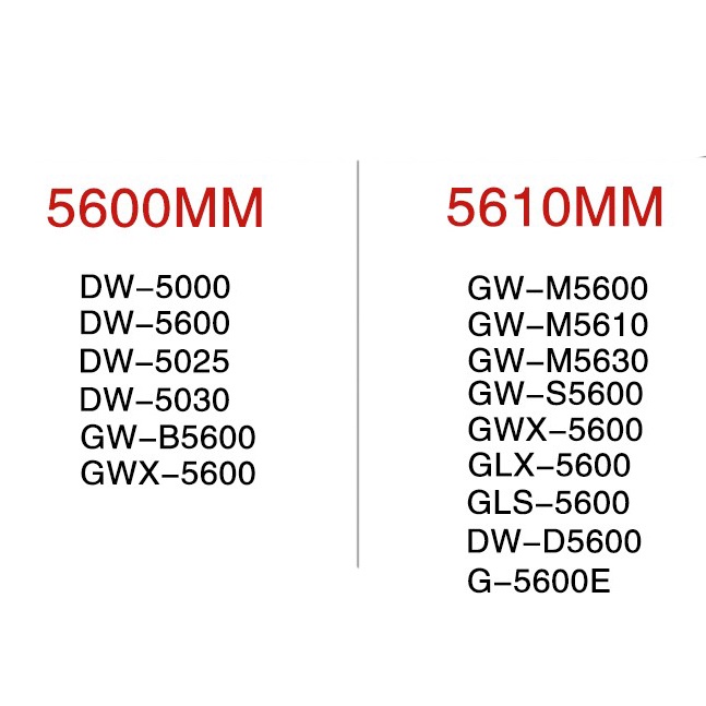 Dây Đeo Thay Thế Bằng Nhựa Trong Suốt Cho Đồng Hồ Casio G-SHOCK DW5600 GW-5610