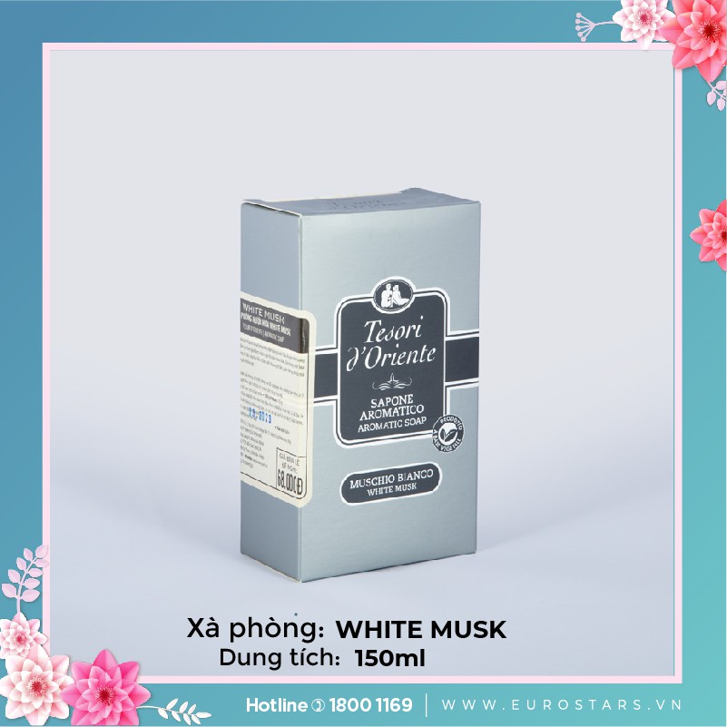 [Nhập MYPHMP3 giảm giá sốc] Xà phòng nước hoa Tesori d'Oriente White Musk 200g - Nhập khẩu Italya 100% | BigBuy360 - bigbuy360.vn