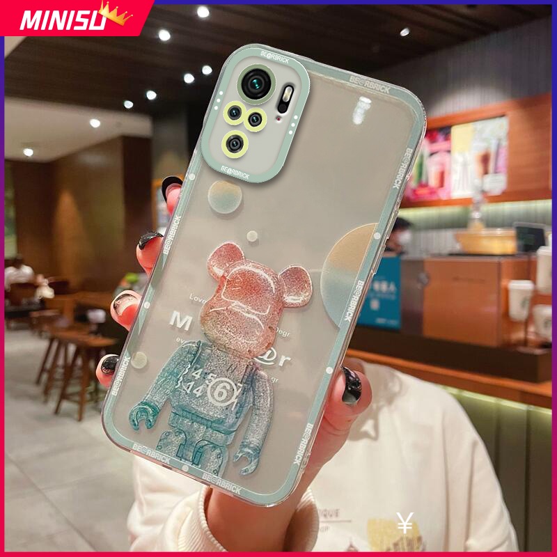 Ốp Điện Thoại Silicon Hình Gấu Dễ Thương Cho Xiaomi Redmi 12C 10 10C 10A 9 9A 9C 9T Note 11 10 9 Pro 11S 10S 9S