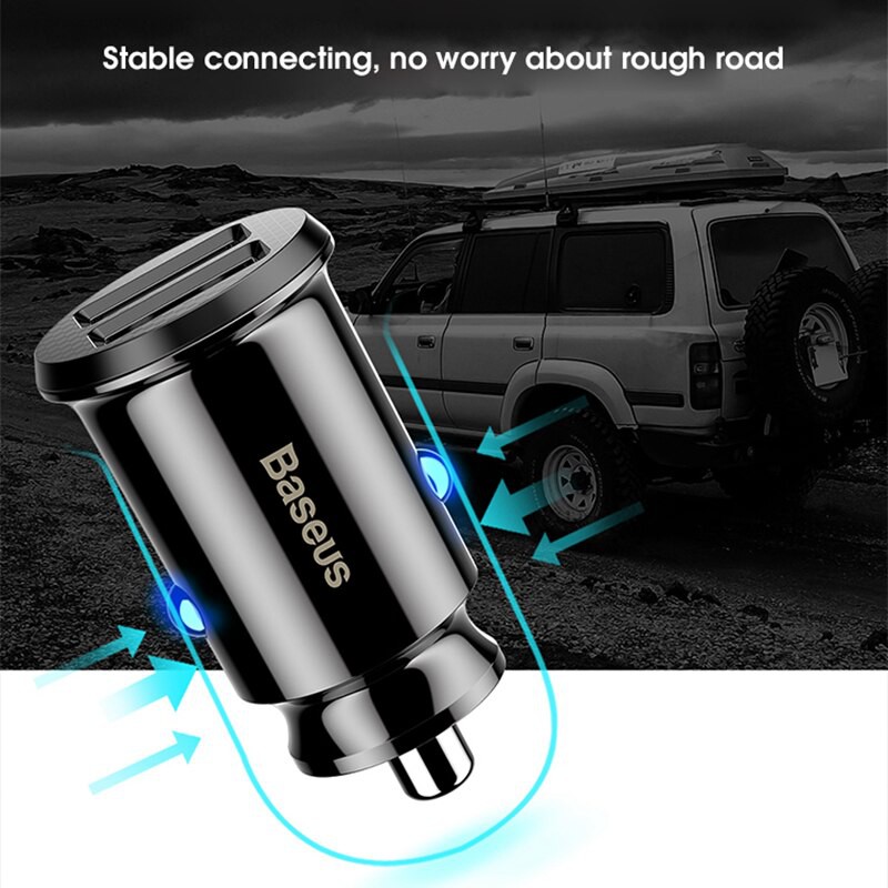 Tẩu Sạc nhanh Baseus Mini 3.1A 2 Cổng USB - Hàng Chính Hãng - Bảo hành 12 tháng Rẻ nhất shopee 2020