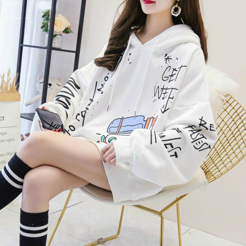 Áo hoodies nỉ ngoại form rộng hoạ tiết Tàu Vũ Trụ H044 | BigBuy360 - bigbuy360.vn