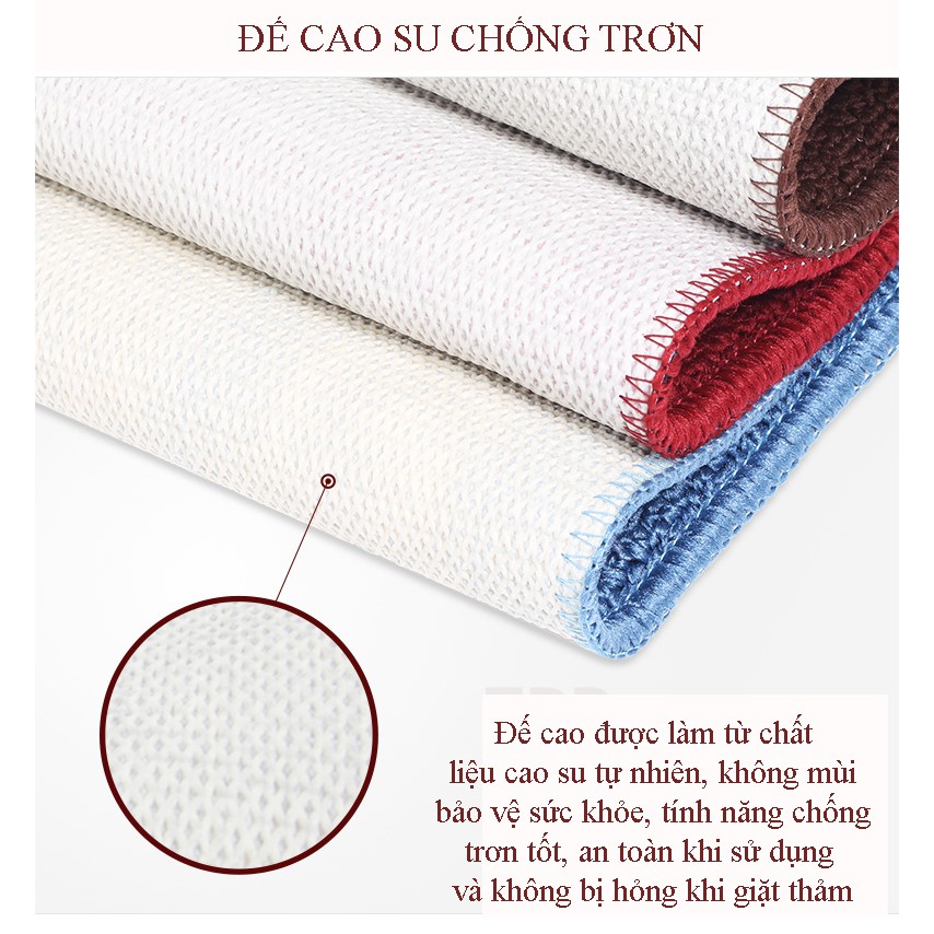 Thảm chùi chân nhà tắm thấm hút nước tốt kích thước 40x60cm