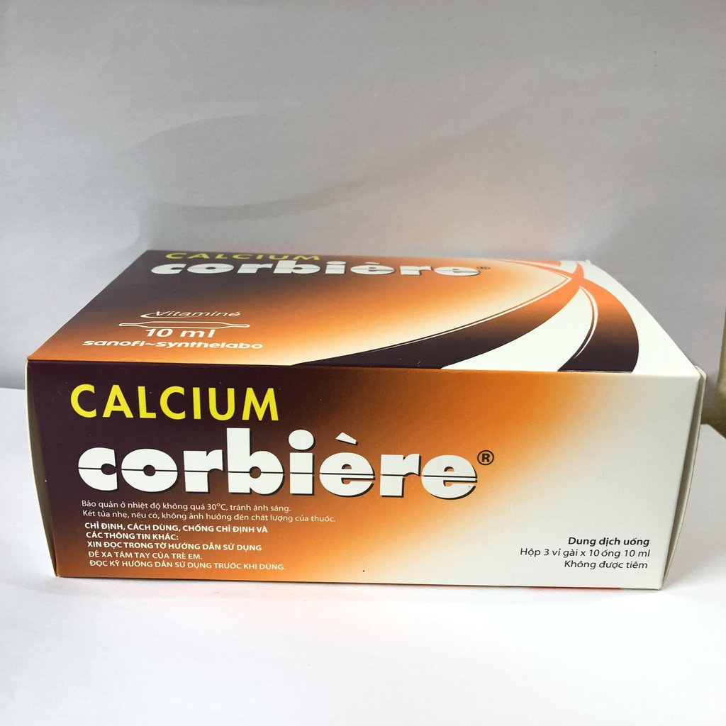 Calcium corbiere ống uống bổ sung canxi hộp 30 ống 10ml