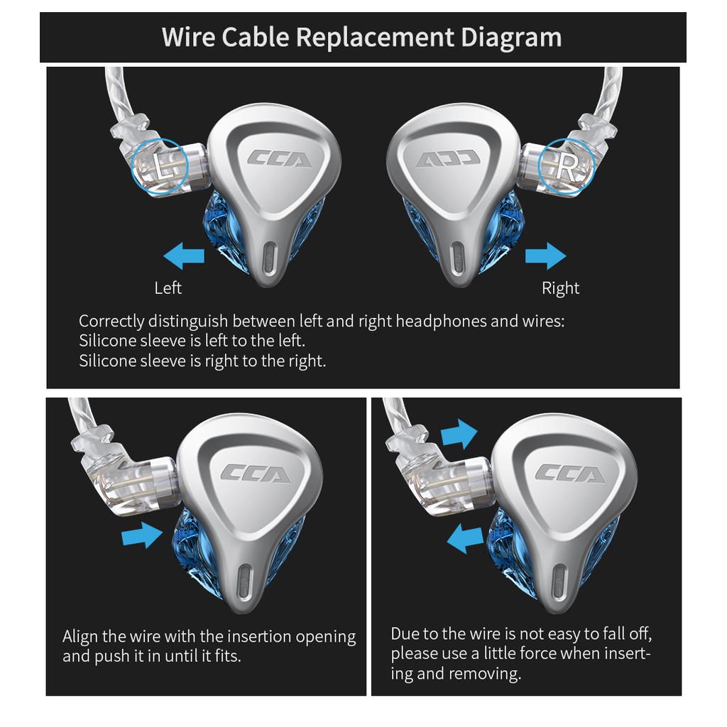 Tai Nghe Nhét Tai Cca Csn 1ba + 1dd Âm Thanh Sống Động Kz Zsn Pro Zsx Zs10 Pro Zax