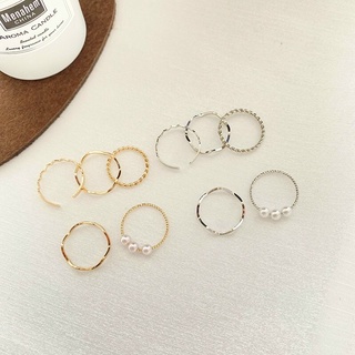 Bộ nhẫn 2 / 5 món phong cách Hàn Quốc