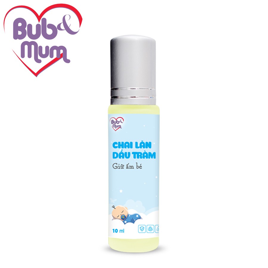 [Mã LTBAUAB20 giảm 7% đơn 99K] Tinh dầu tràm gió giữ ấm cho bé BuB&amp;MuM dạng chai lăn 10ml