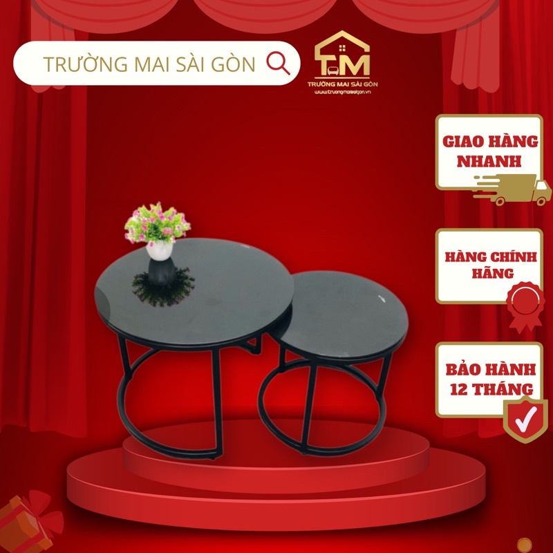 bàn sofa hiện đại giá rẻ mẫu in hoa văn vân đá cẩm thạch Trường Mai Sài Gòn