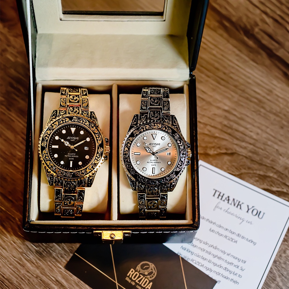 Đồng hồ nam chính hãng đẹp dây thép cao cấp giá rẻ thời trang cổ diển chống nước Rozida'1 DH06 | BigBuy360 - bigbuy360.vn