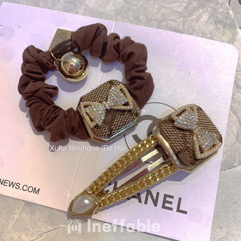 Dây Buộc Tóc Nữ - Kẹp Tóc Nữ Gắn Nơ Đính Đá Thương Hiệu Cao Cấp - Bờm Tóc, Xược Cài Tóc Họa Tiết xinh xắn