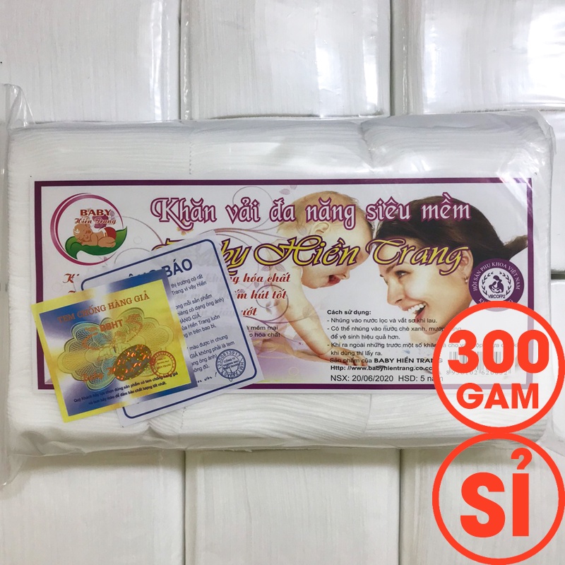 SỈ khăn vải khô đa năng BABY HIỀN TRANG 300g