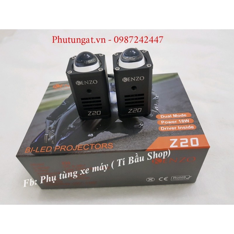 Trợ sáng mini KENZO Z20 - Bi cầu Led Mini 2 màu chính hãng ( 1 cặp)