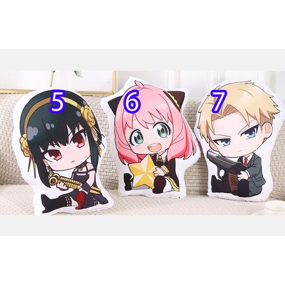 Gối ôm ngủ chibi Spy x Family gia đình điệp viên Yor Forger Anya Forger