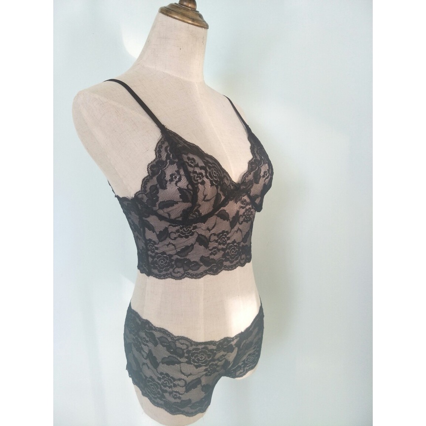 AOWEINISI Bộ Áo bộ đồ lót nữ/bộ đồ lót gợi cảm/áo ngực ren không có vòng thép