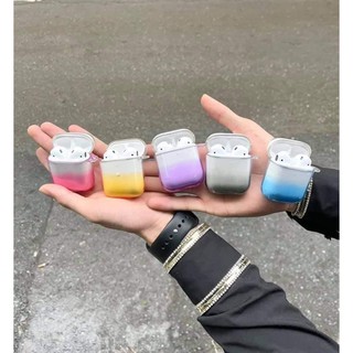 Vỏ ốp case airpods 1/2 trơn 2 màu. Case Bảo vệ bao đựng tai nghe basic chống va đập
