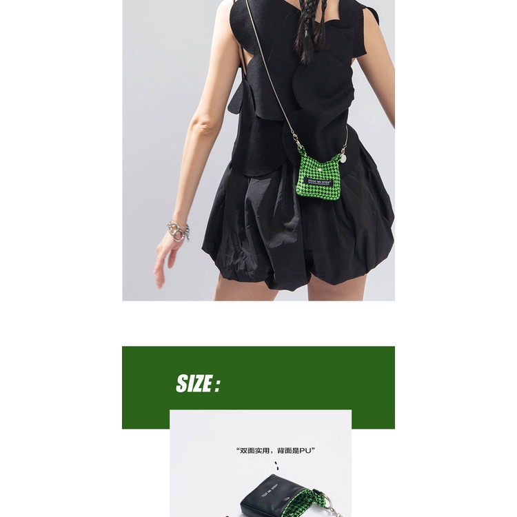 Túi Đựng Tai Nghe Mini Họa Tiết Kẻ Sọc Đỏ Phong Cách Retro Mẫu Mới 2022 Niche