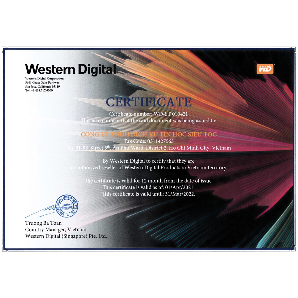 Ổ cứng SSD Western Digital SN530 PCIe Gen3 x4 NVMe M.2 2230 512GB SDBPTPZ-512G