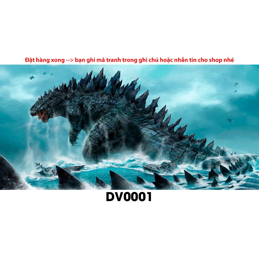 Tranh hồ cá DV hình động vật có keo sẵn