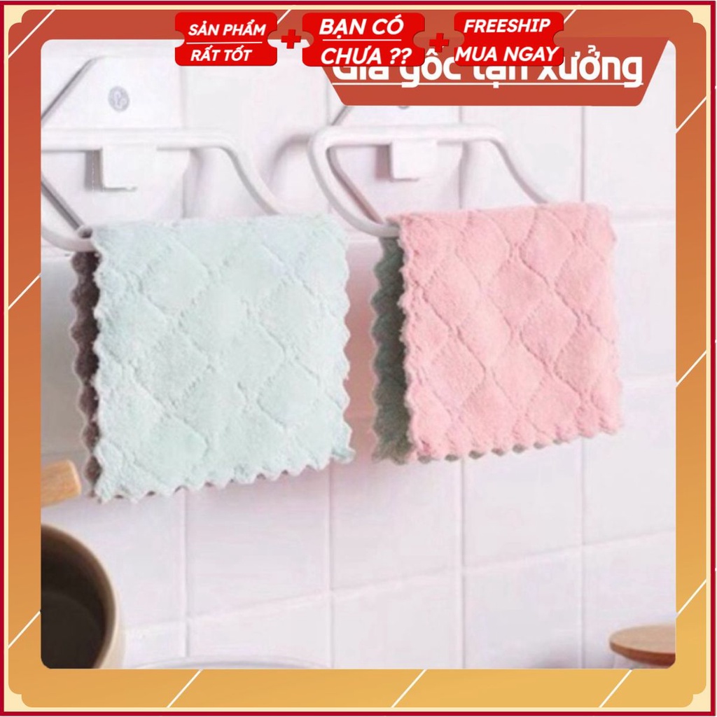 Sẵn hàng Set 10 Khăn lau 2 mặt đa năng mềm mịn xịn xò .