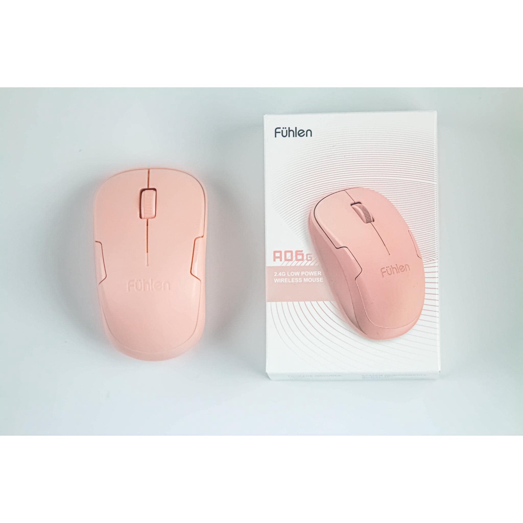 Chuột Không Dây Fuhlen A06G Pink (Màu Hồng) - Hàng Chính Hãng Bảo Hành 2 Năm