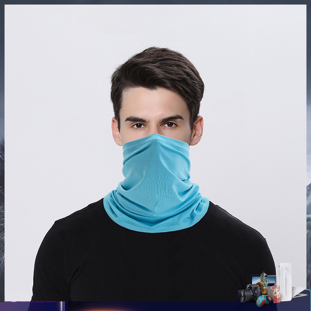 Khăn ống che mặt chống nắng màu trơn phong cách thể thao