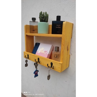 Kệ gỗ treo tường decor kệ móc khóa HPKTT 12