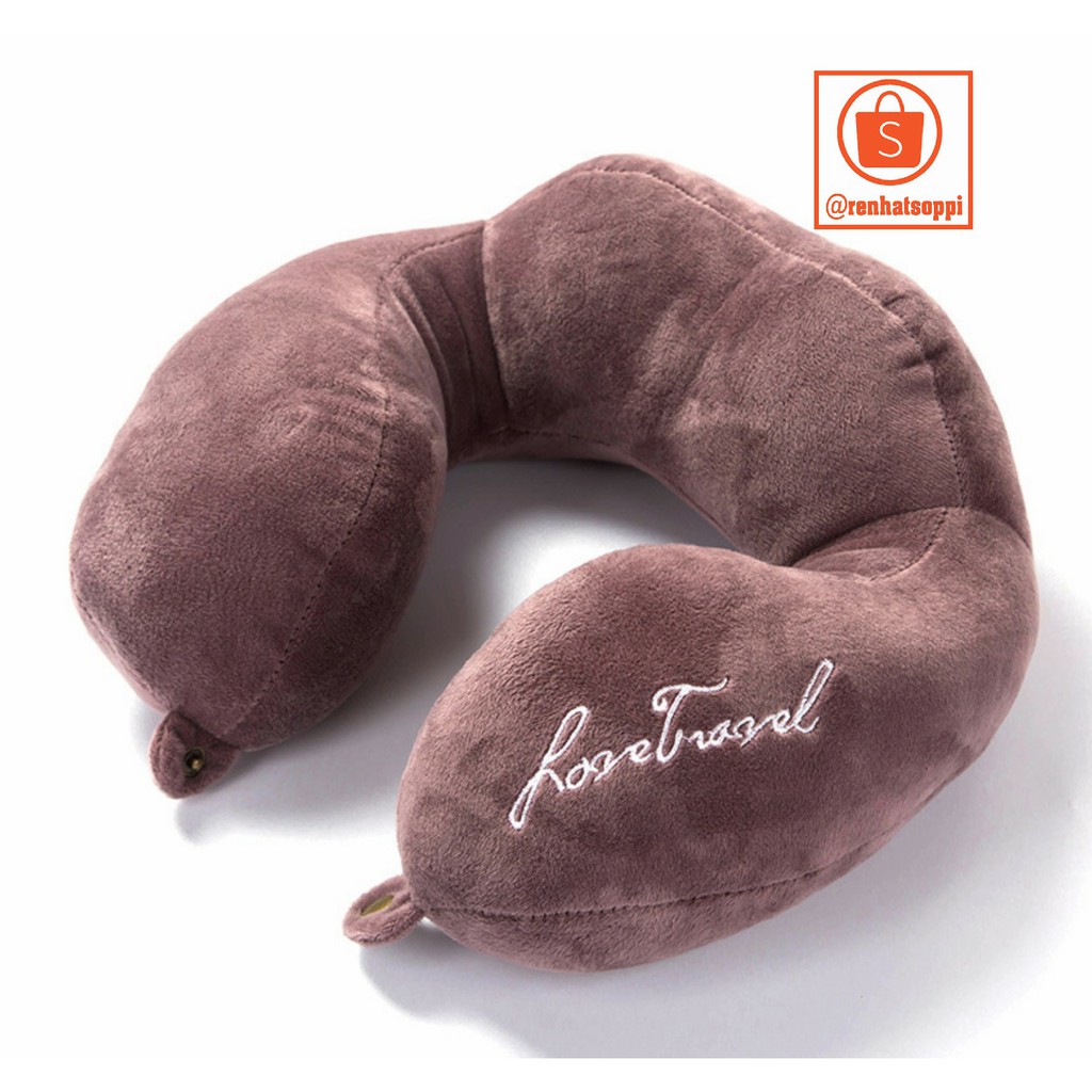 Gối chữ U kê cổ cho dân văn phòng ngủ, ngồi xe oto, máy bay chống mỏi cổ - Loại Chống Xẹp