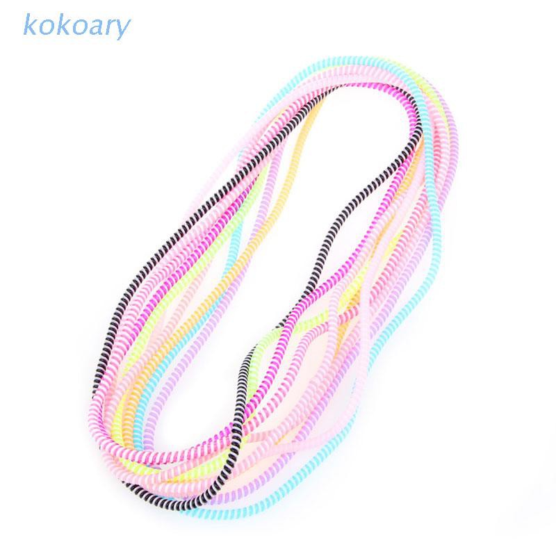 Set 10 Dây Xoắn Quấn Bảo Vệ Dây Cáp Sạc Điện Thoại Nhiều Màu