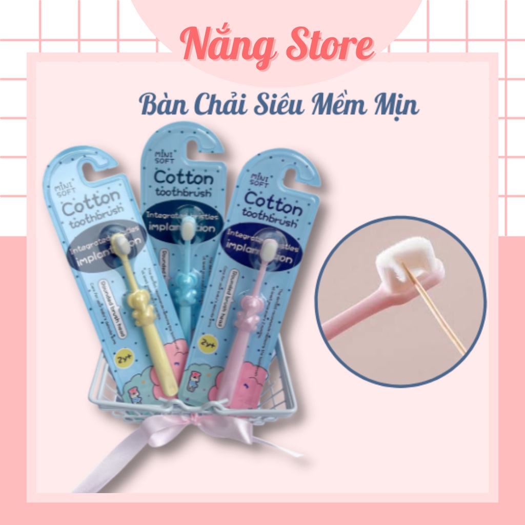 [MÃ SRAPR3495 giảm 50% đơn 0đ] Bàn chải đánh răng cho bé Nắng Store giúp bé tập đánh răng có lông tơ siêu mềm(1- 4 tuổi)