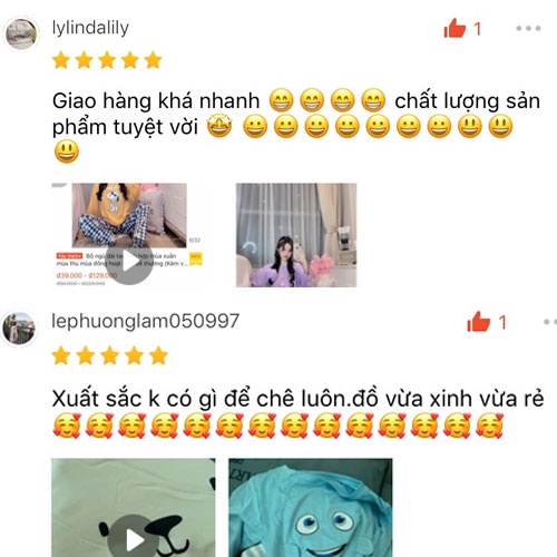 Bộ ngủ dài tay phù hợp mùa xuân mùa thu mùa đông hoạt hình dễ thương (Kèm video và ảnh thật) | BigBuy360 - bigbuy360.vn
