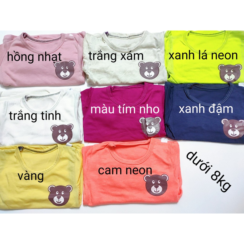 Đồ bộ mặc nhà tay dài quần dài thun cotton cho bé trai bé gái 8-12kg