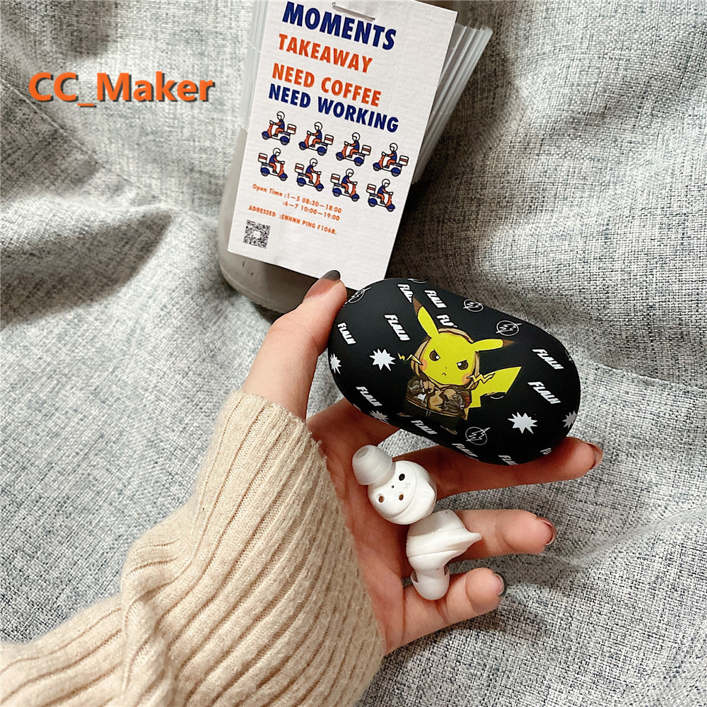 Vỏ bảo vệ hộp sạc tai nghe không dây cứng mặt nhám họa tiết Pokemon cho Samsung Galaxy Buds Plus | BigBuy360 - bigbuy360.vn