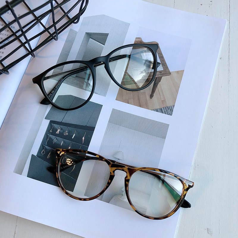 Kính cận thời trang nam nữ gọng tròn mắt mèo không độ phong cách Hàn Quốc chống tia UV đẹp giá rẻ 067 | BigBuy360 - bigbuy360.vn