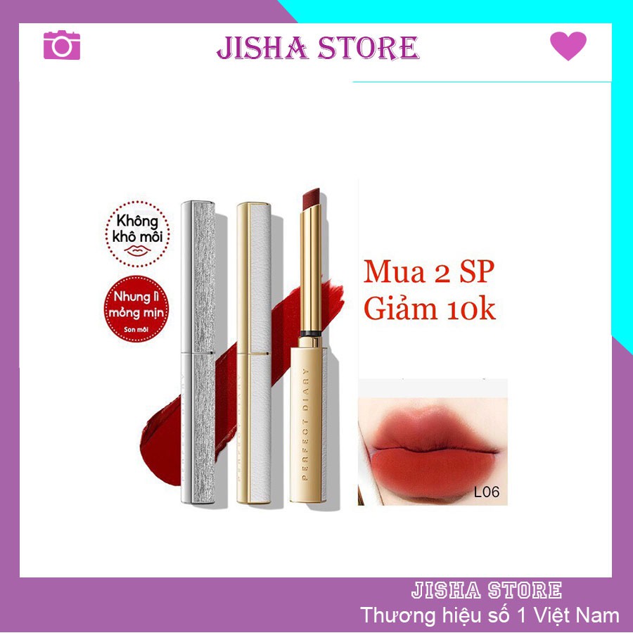 Son lì dưỡng môi Perfect Diary màu nhung mịn không làm nặng môi 0.8g