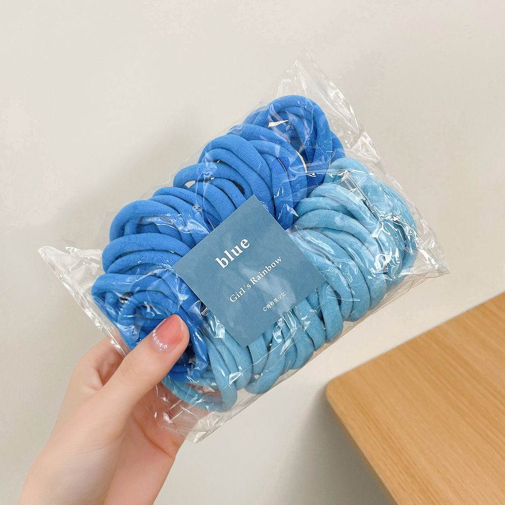 Set 50 dây cột tóc cao su co giãn nhiều màu dễ thương cho nữ